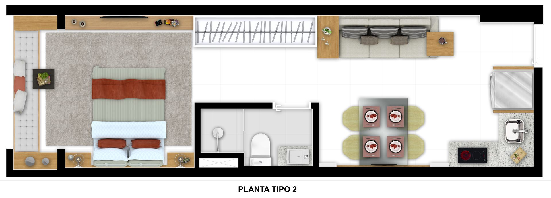 Planta de Tons Do Br S 1 Dorm do Tons do Brás