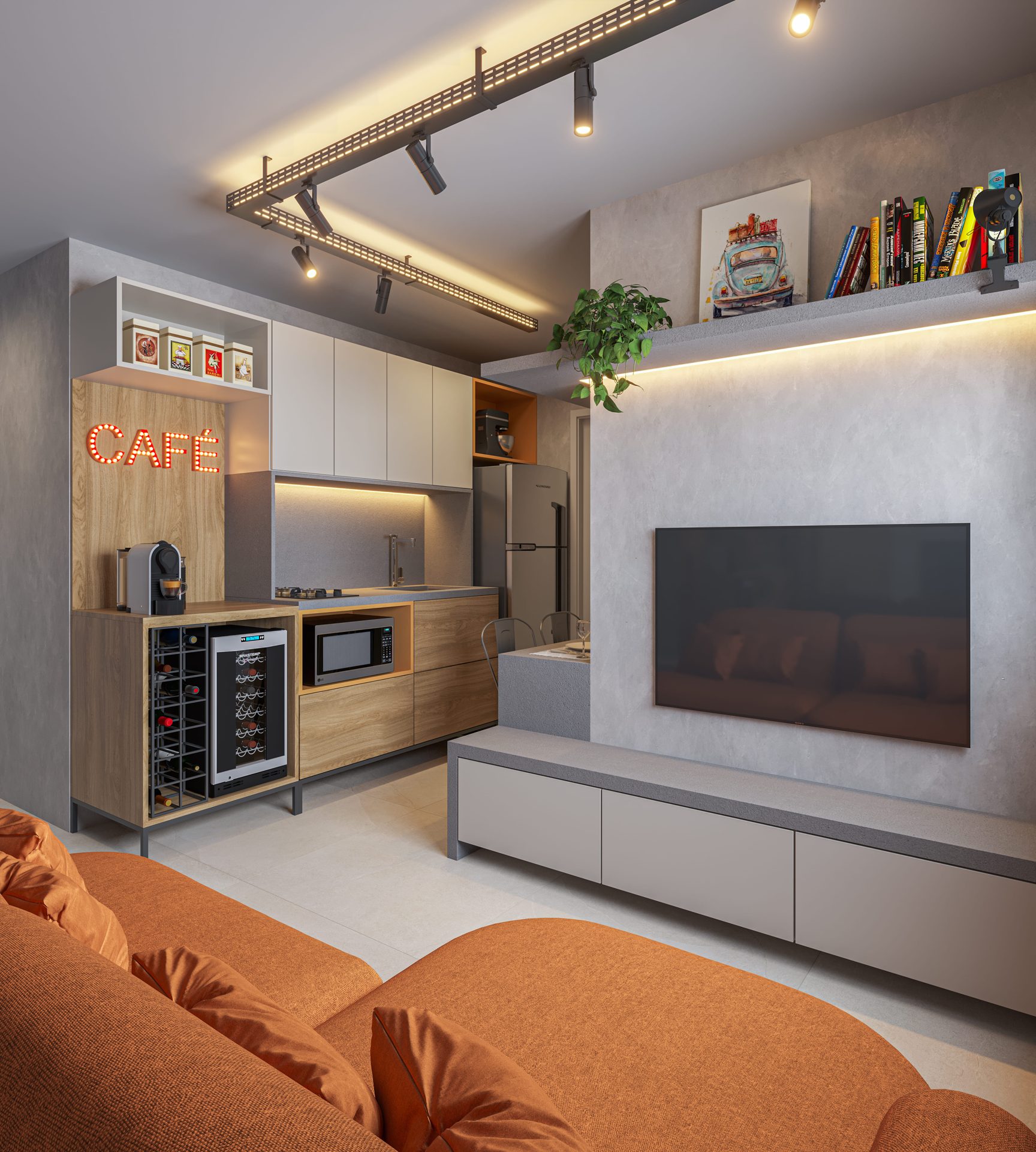 Planta de 25 m² — studio do Brás 120