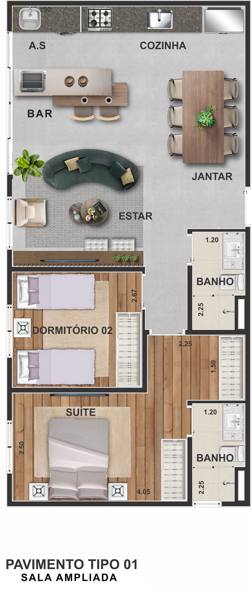 Planta de Planta 16 do Gran Parque