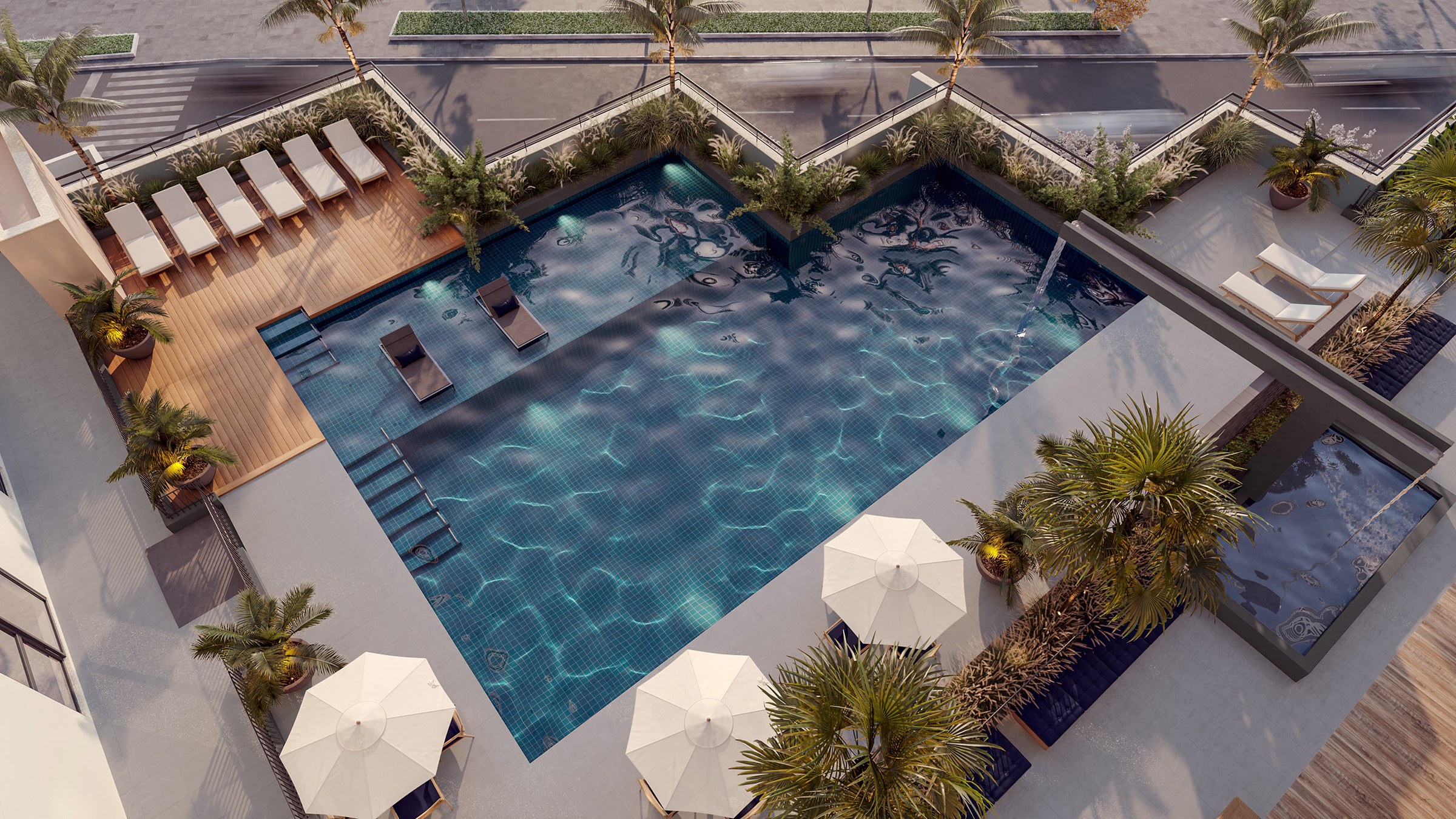 Elos Barueri Vista Aerea Piscina — Elos Residencial Clube