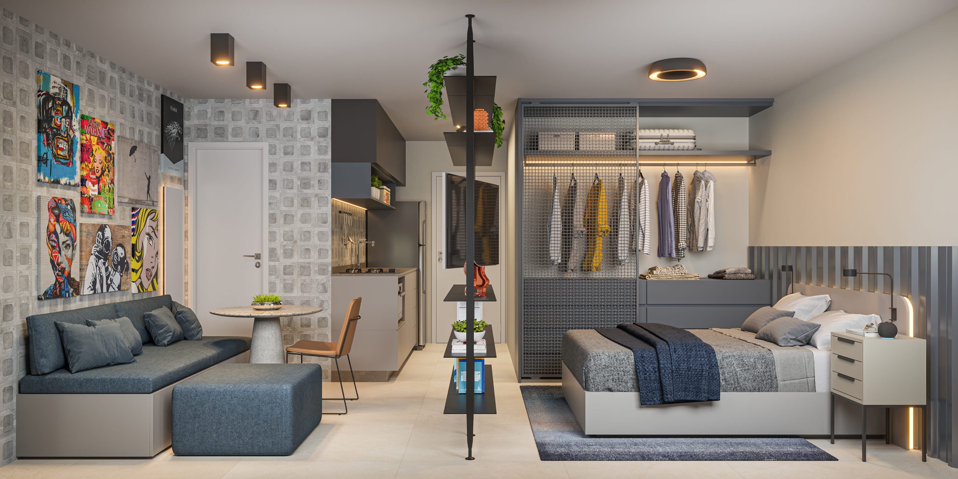Planta de 24 m² — studio do Brás 120
