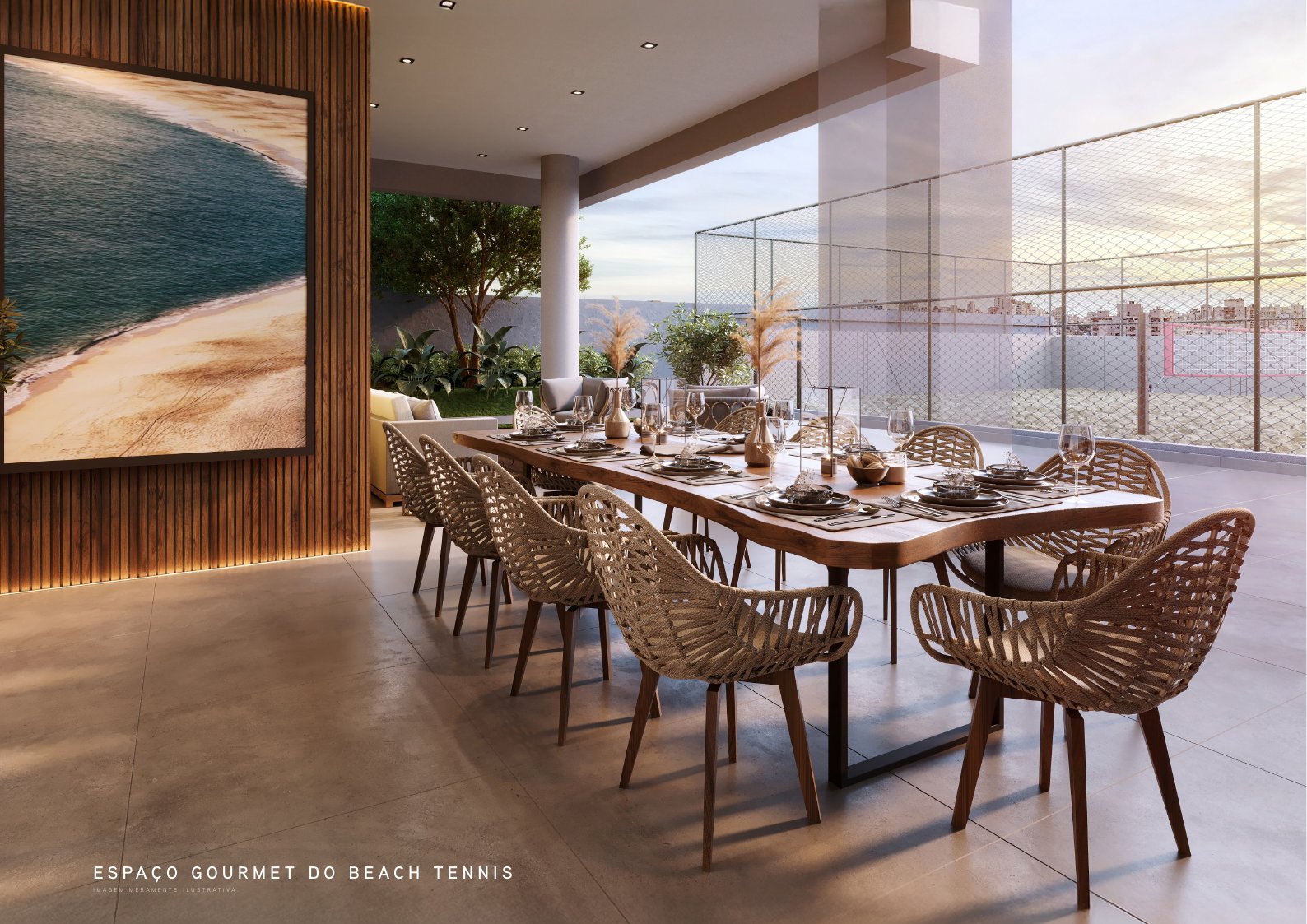Espaço gourmet do beach tennis — Eternity Residence