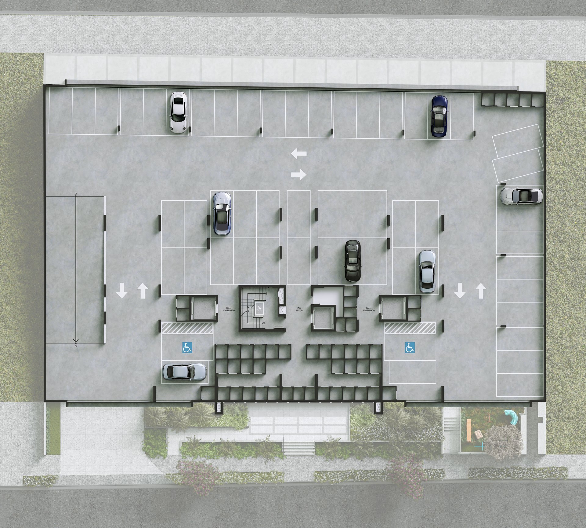 Implantação do 1º subsolo — Legacy Osasco