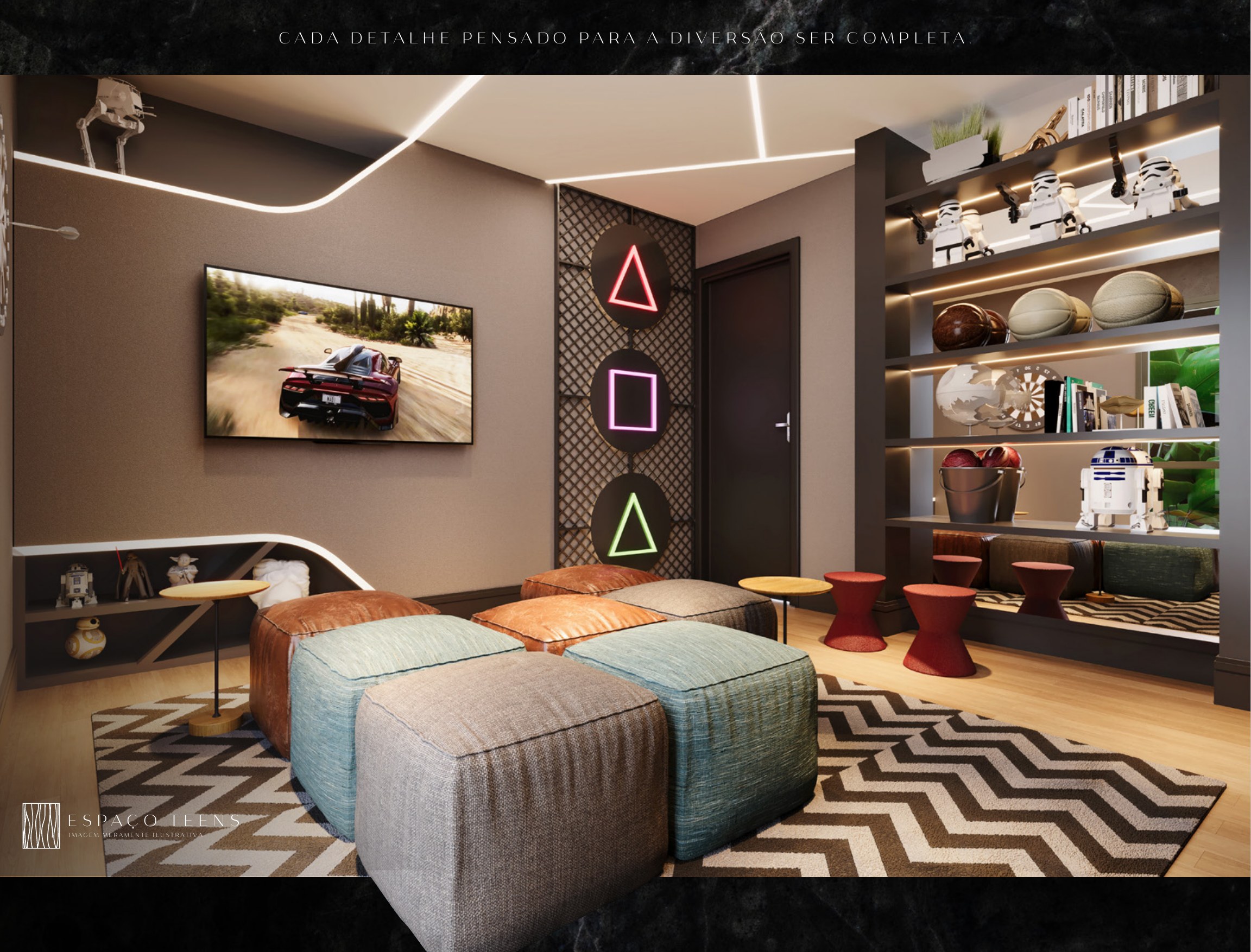 Espaço teens — Symmetry Residence
