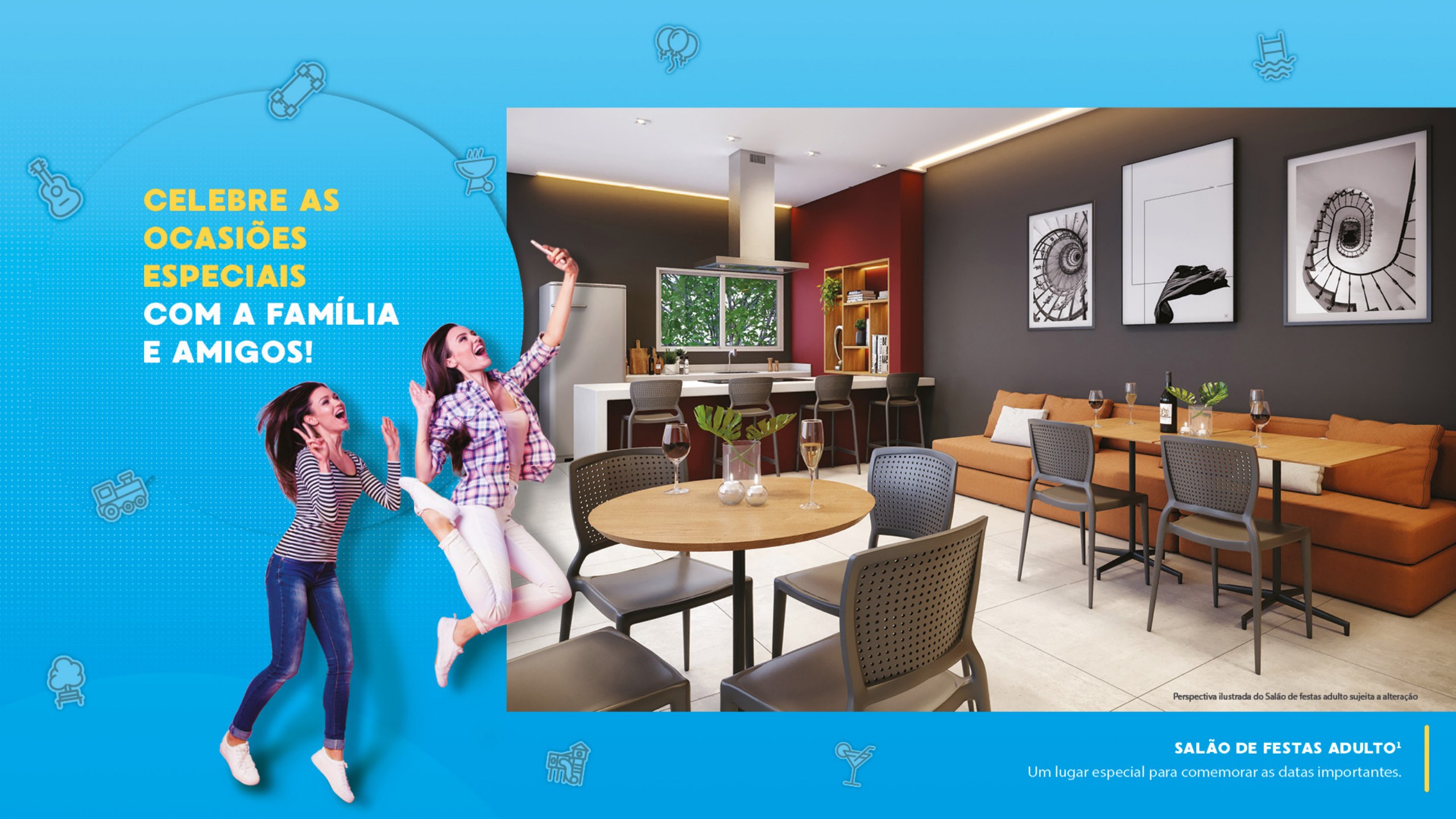 Salão de festas adulto — PiN Osasco Residencial Clube