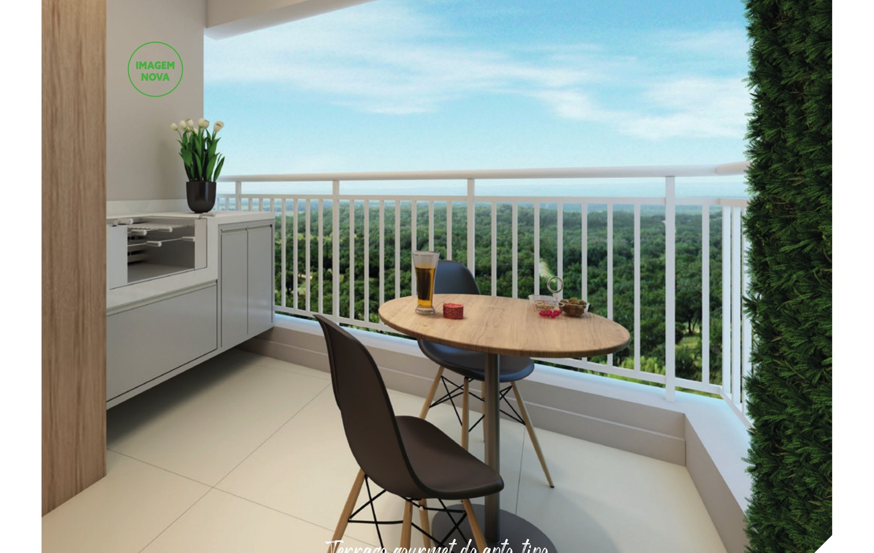 Terraço gourmet do apartamento tipo — Specialle Residencial Barueri