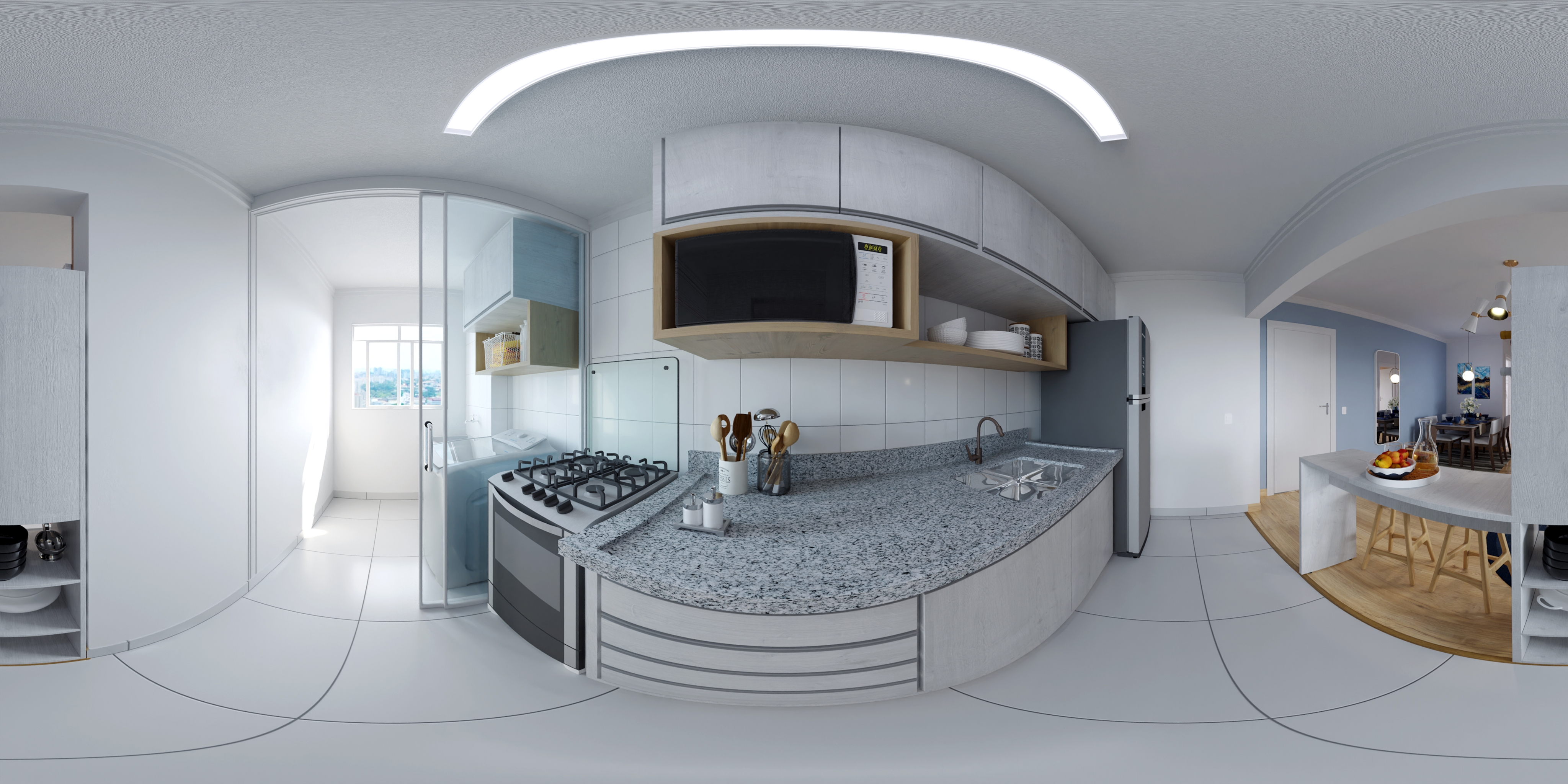 Apartamento B — vista 360° 05 — Advanced Taboão I