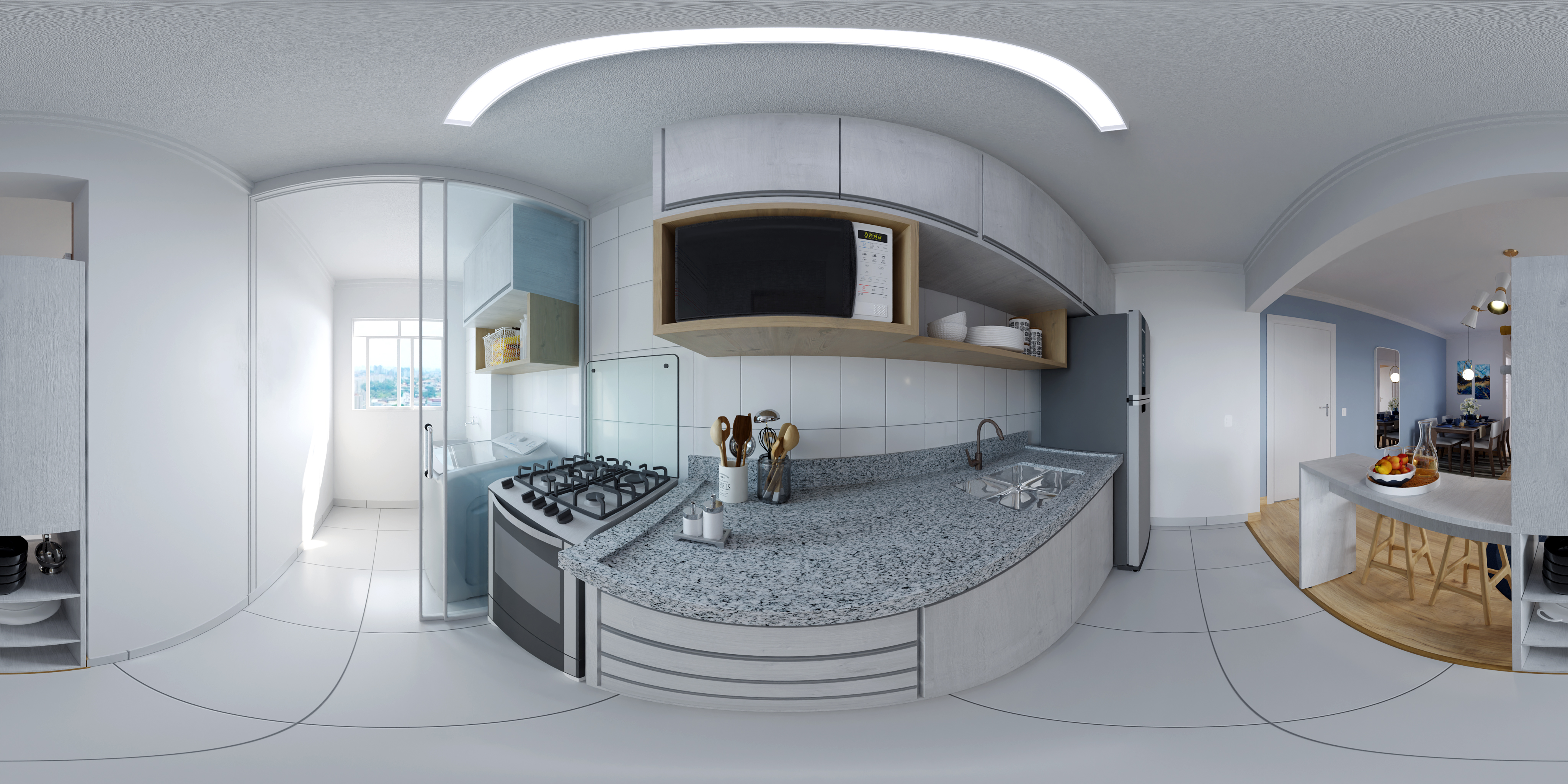 Apartamento B — vista 360° 07 — Advanced Taboão I