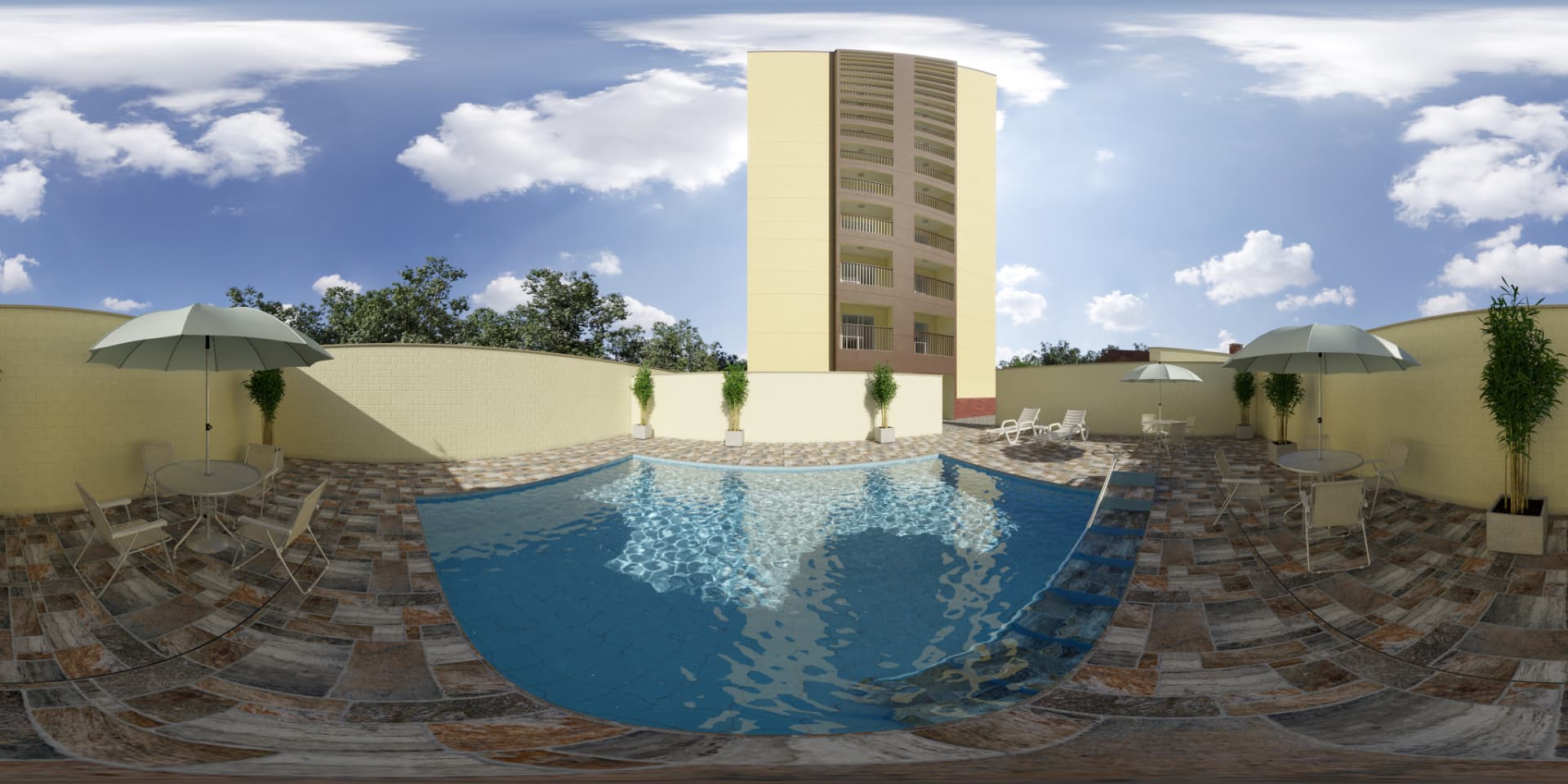 Piscina — imagem 360° — Advanced Taboão I