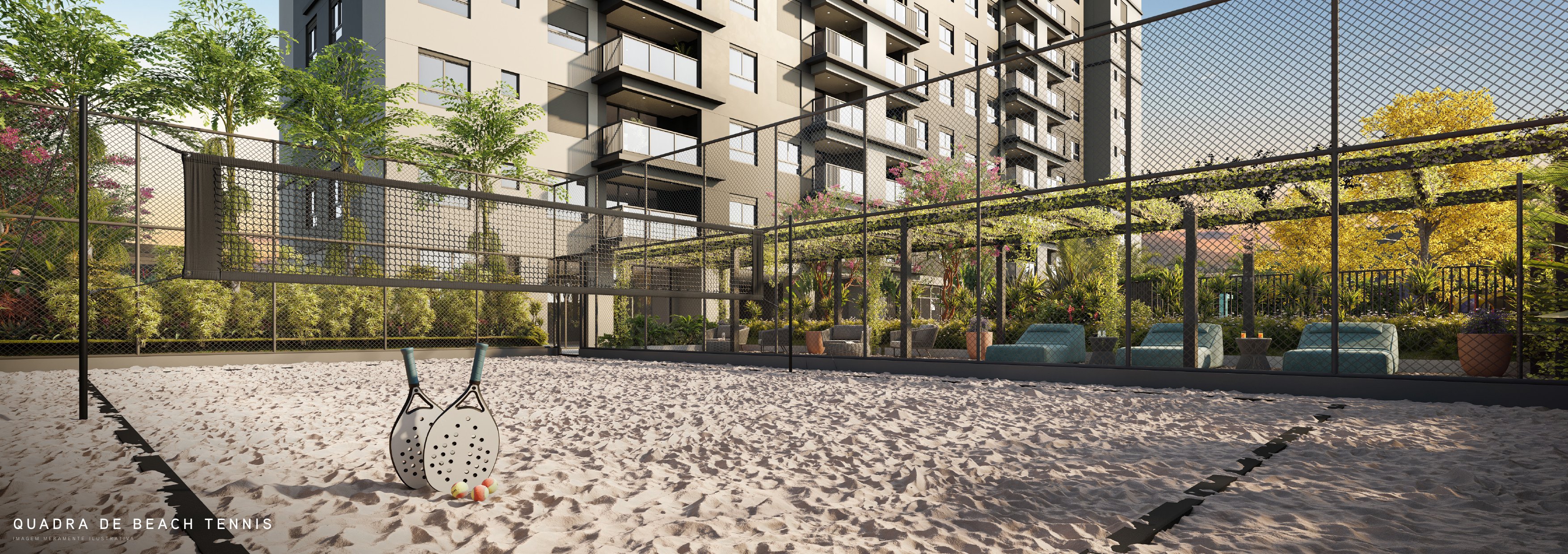Quadra de beach tennis — Beyond Residence