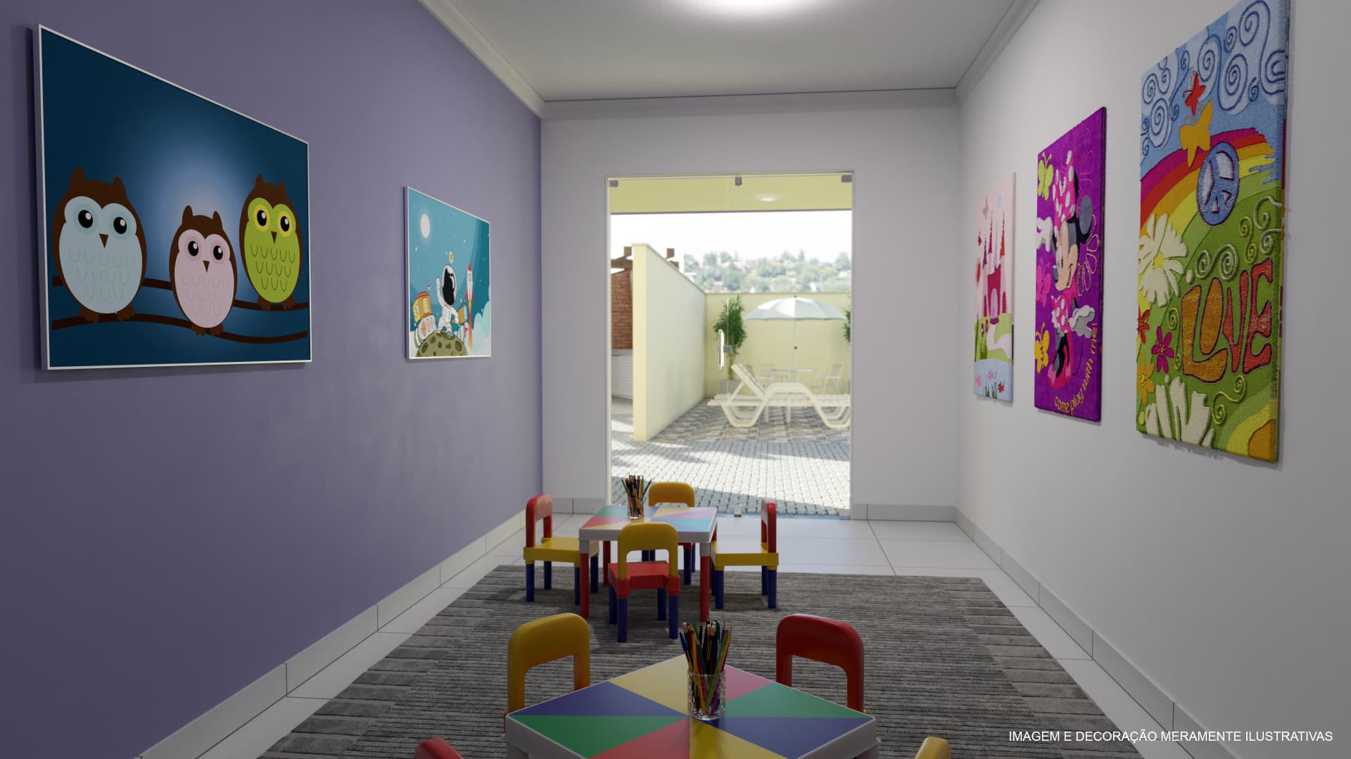 Brinquedoteca — ambiente decorado — Advanced Taboão I