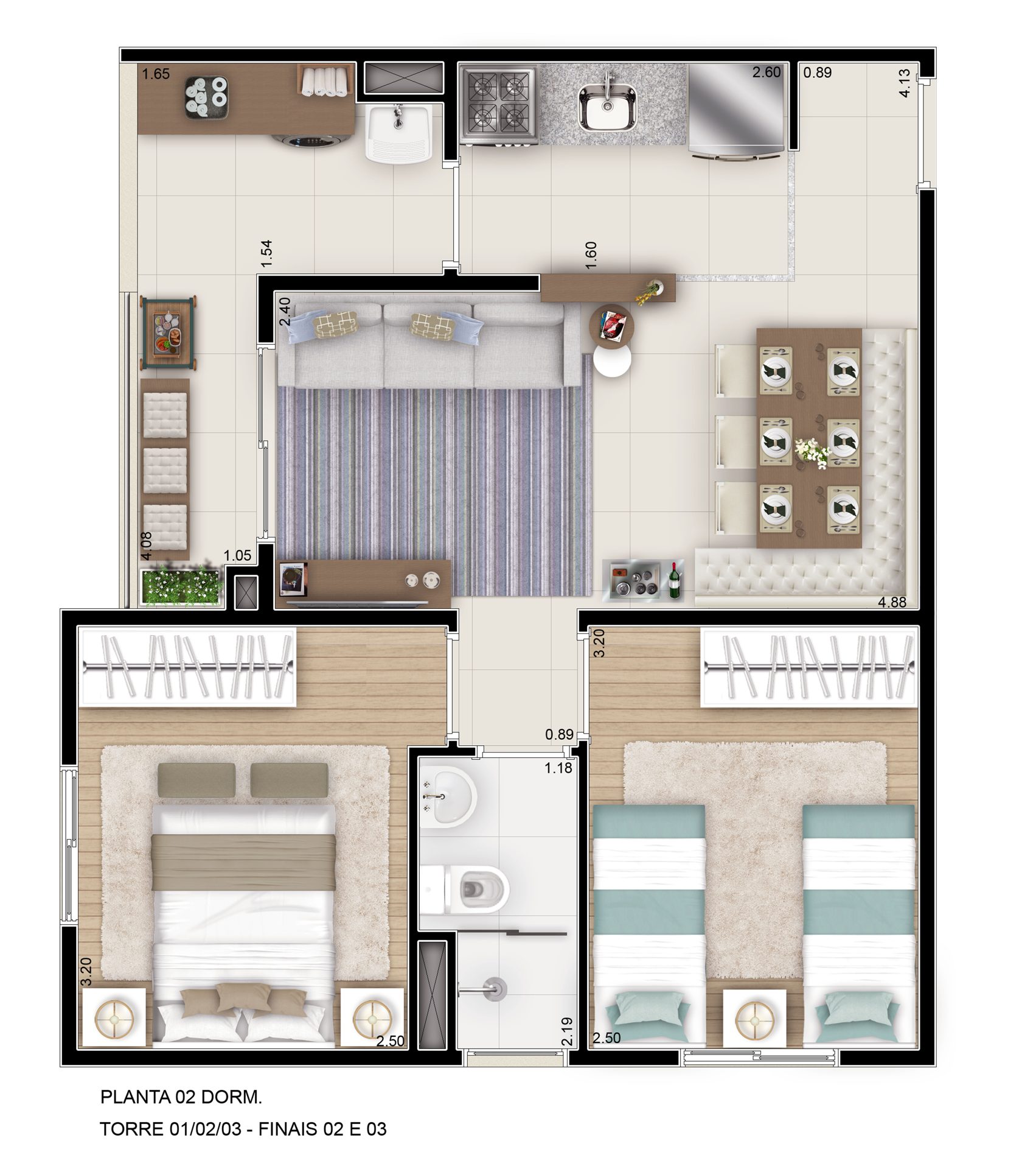 Planta de Planta 4 do Boulevard Parque Central
