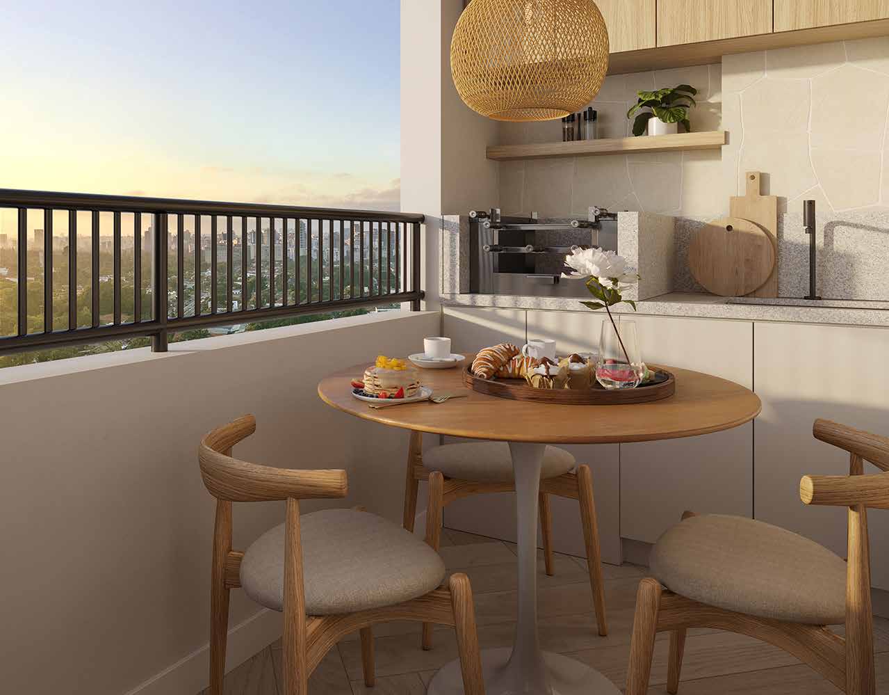 Terraço da unidade tipo B — Residencial Momi by BP8