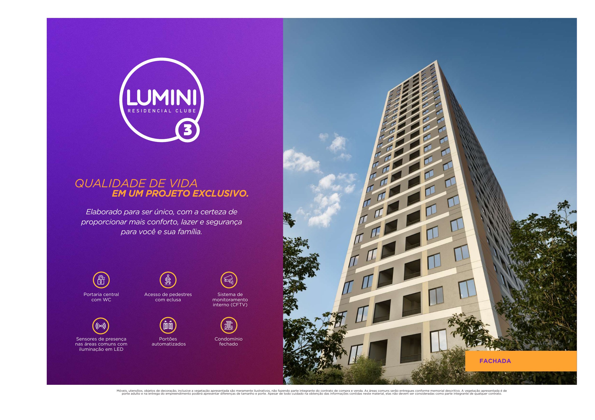 Fachada do Lumini 3 Residencial Clube