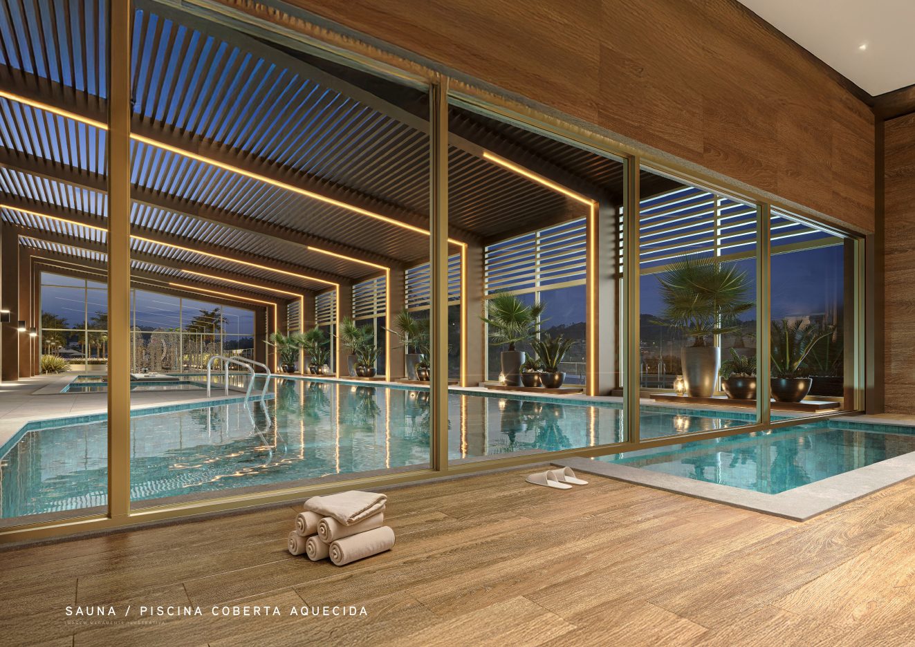 Sauna e piscina aquecida — Eternity Residence
