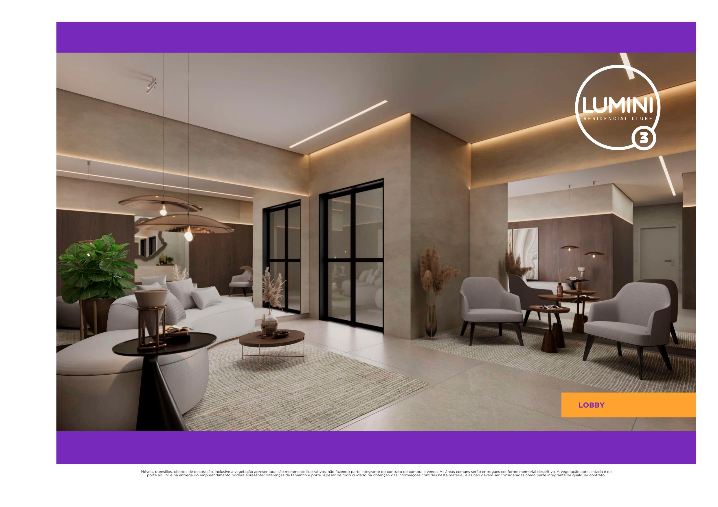 Lobby — Lumini 3 Residencial Clube