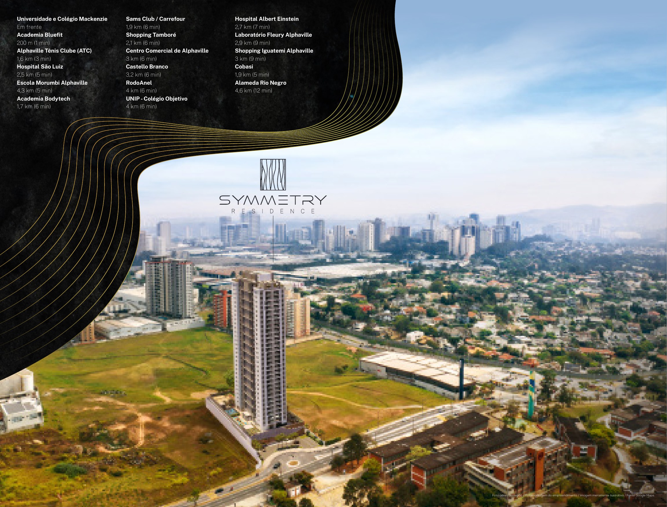 Implantação na região de Alphaville — Symmetry Residence
