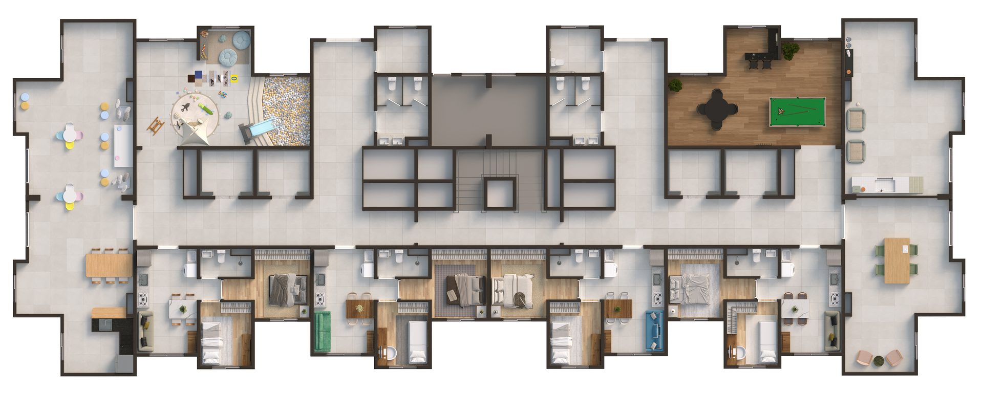 Planta de Implantação — Torre C do Solarium Home Club