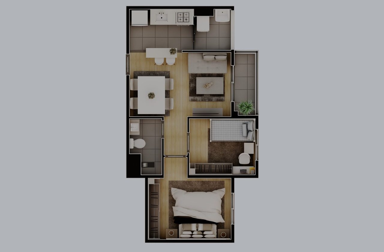 Planta de Viva Bem Perus 2 Dorms do Viva Bem Perus